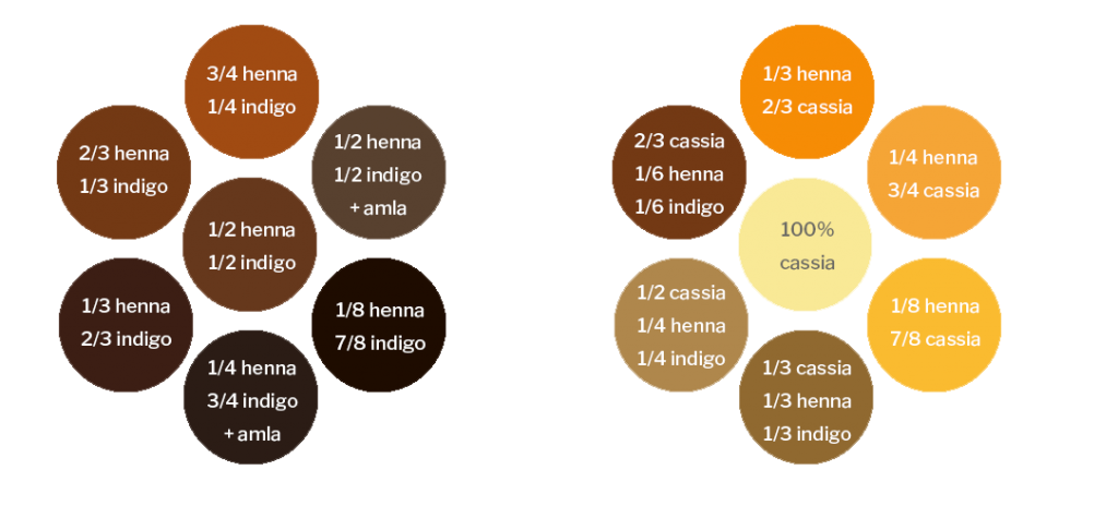 henna cassia indigo