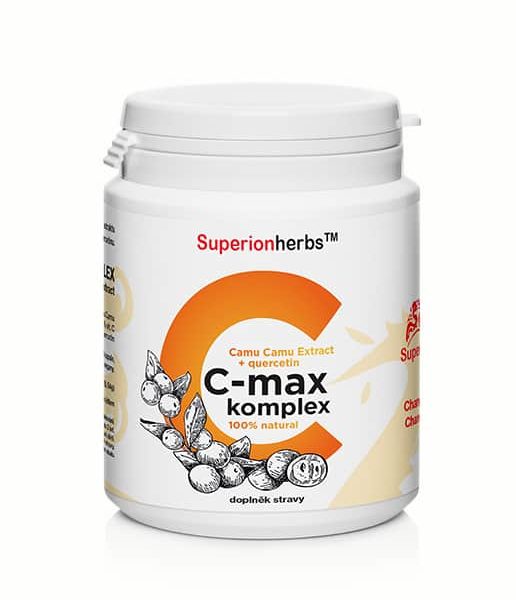 C-MAX komplex, 100% prírodný vitamín C + quercetín, 90 kapsúl
