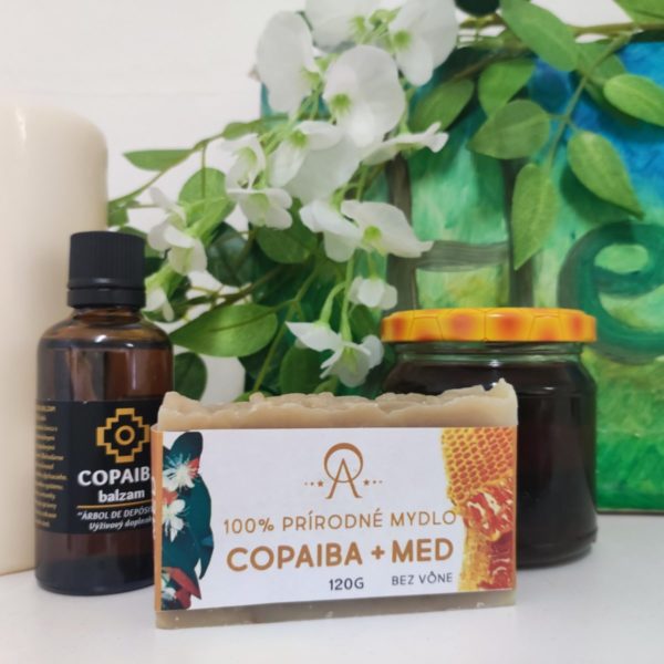 COPAIBA + MED, 100% prírodné mydlo bez vône, á 120g