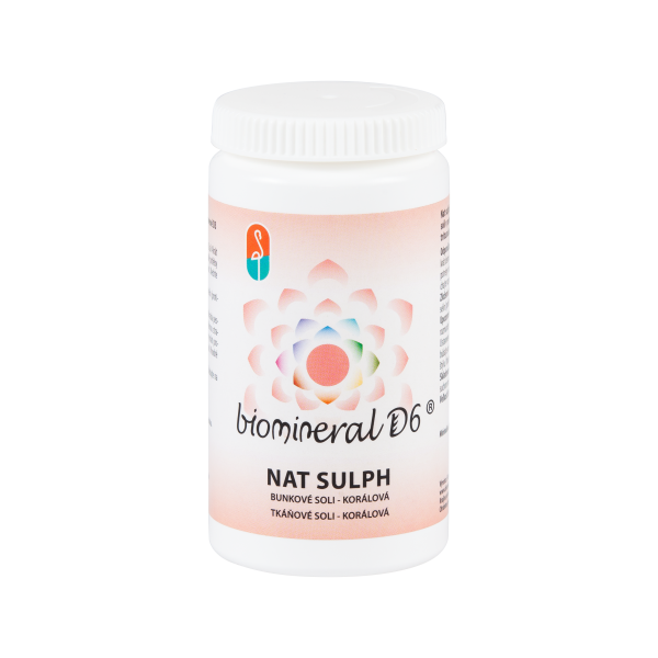 NAT SULPH - detox pečene, lymfy a čriev - bunková soľ Natrium sulphuricum (koralová), 180 pastiliek
