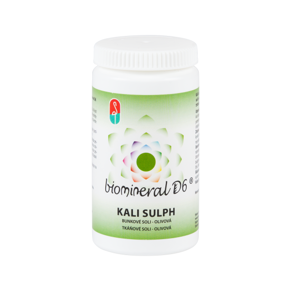 KALI SULPH - bunkové dýchanie a detox - bunková soľ Kalium sulphuricum (olivová), 180 pastiliek